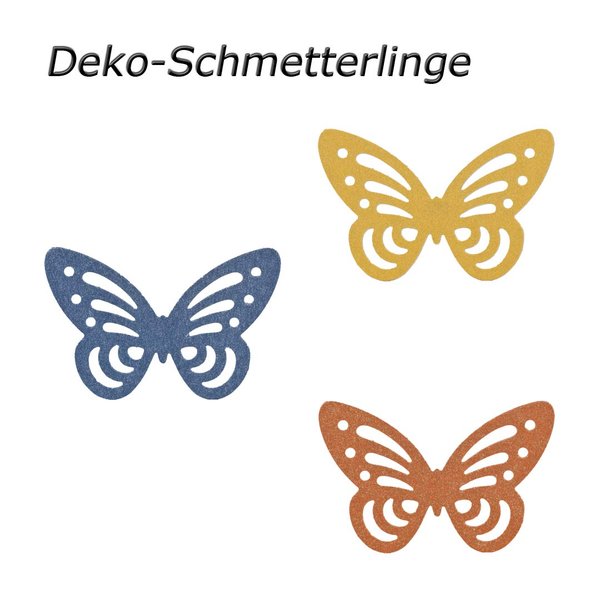 Deko Schmetterlinge aus Bastelkarton - unterschiedliche Farben