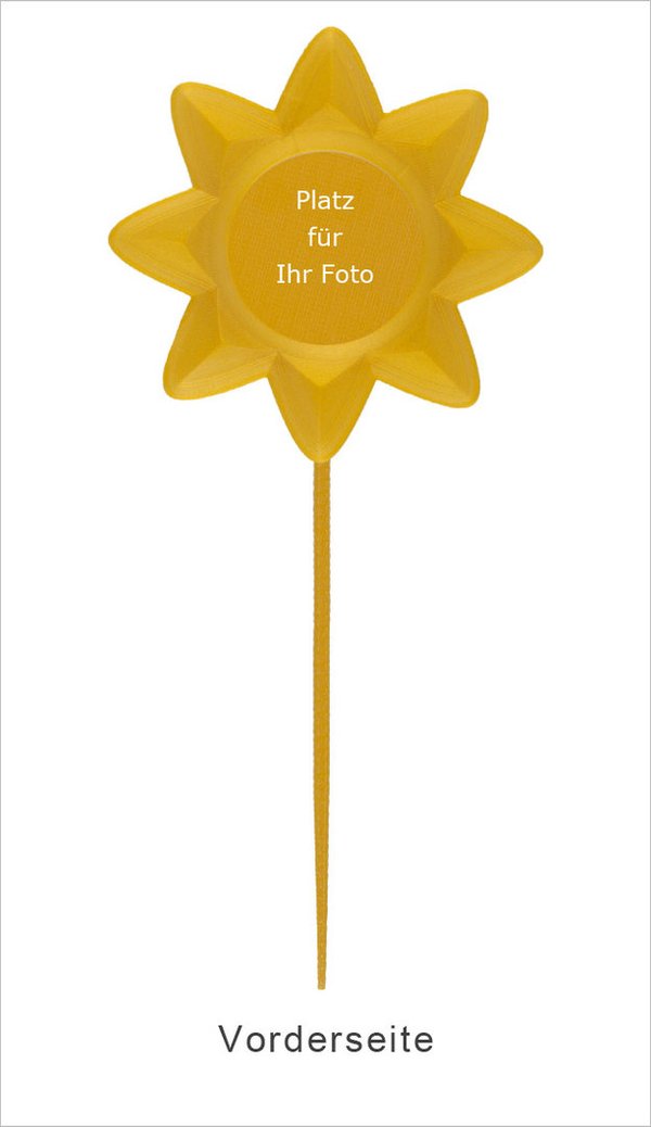 Blumenstecker-Blume 1-gelb
