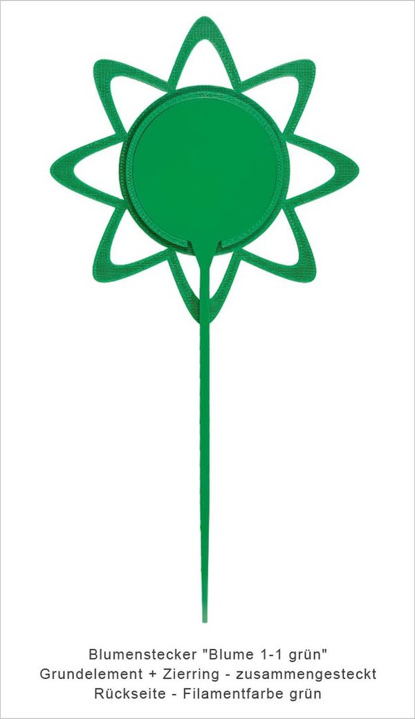 Blumenstecker-Blume 1-1-grün