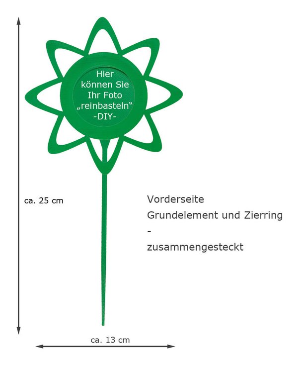 Blumenstecker-Blume 1-1-grün
