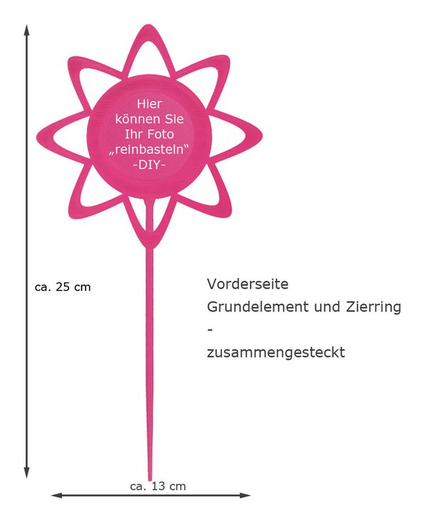 Blumenstecker-Blume 1-1-pink