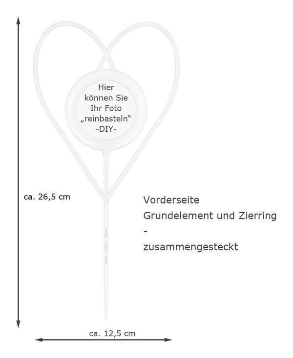 Blumenstecker-Herz-transluzent