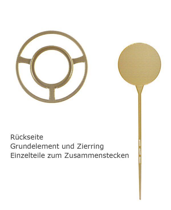 Blumenstecker-Lenkrad-silber-goldfarben