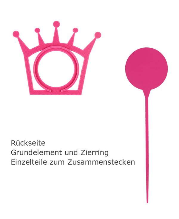 Blumenstecker-Krone-pink