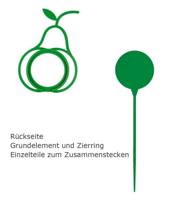 Blumenstecker-Birne-grün