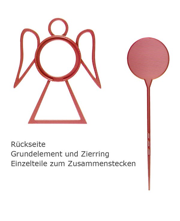 Blumenstecker-Engel-rot-goldfarben