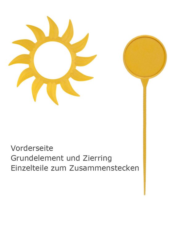 Blumenstecker-Sonne-gelb