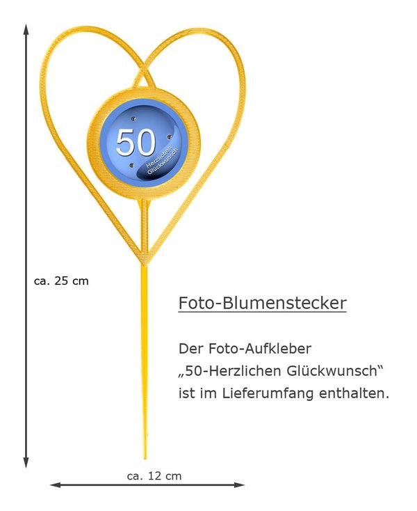 Foto-Blumenstecker-Herz-gelb-goldfarben