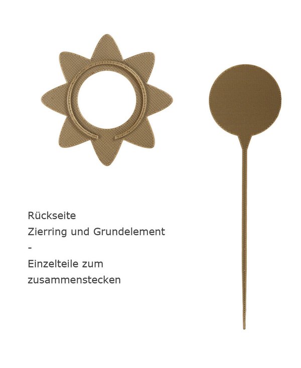 Blumenstecker-Blume 1-bronzefarben
