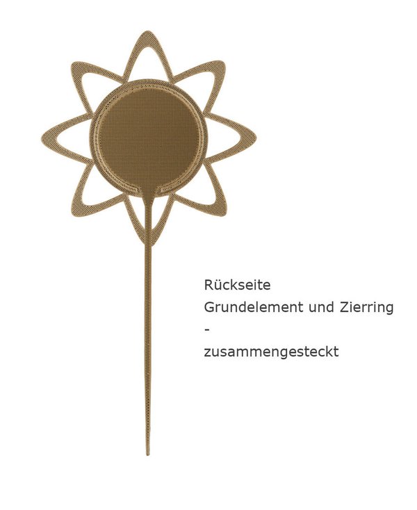Blumenstecker-Blume 1-1-bronzefarben