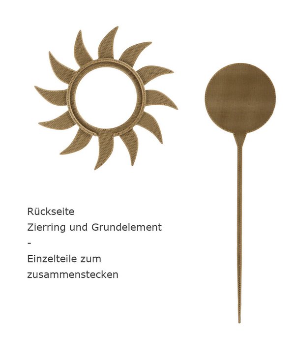 Blumenstecker-Sonne-bronzefarben