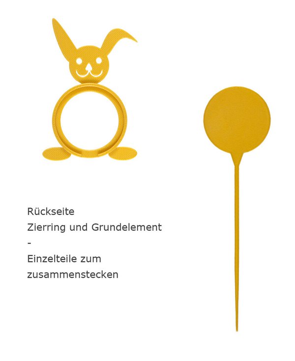Blumenstecker-Hase-gelb