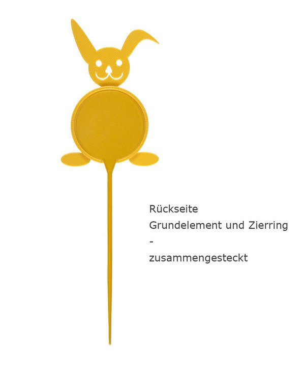 Blumenstecker-Hase-gelb