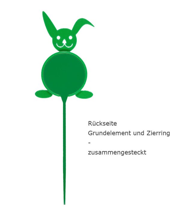 Blumenstecker-Hase-grün