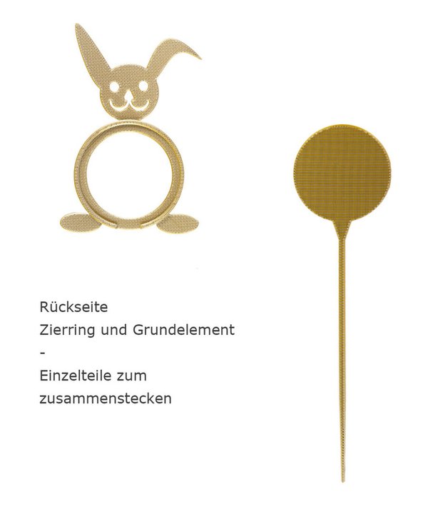 Blumenstecker-Hase-silber-goldfarben