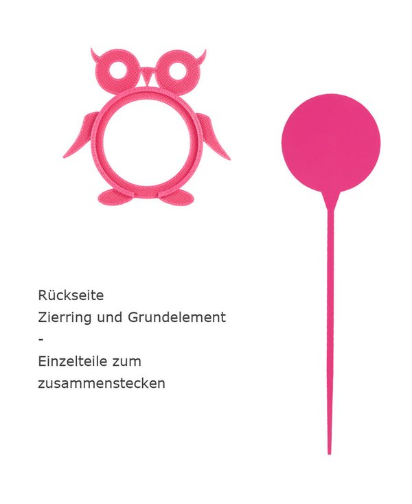 Blumenstecker-Eule-pink